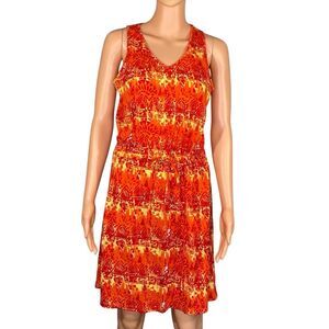 Faded Glory Knee Length Sleeveless Sundress Womens Size Medium 8 - 10 Stretchy